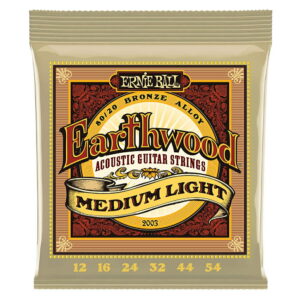 ERNIE BALL アコースティックギター弦 ブロンズ ミディアムライト (12-54) 2003 Earthwood 80/20 Bronze Medium Light