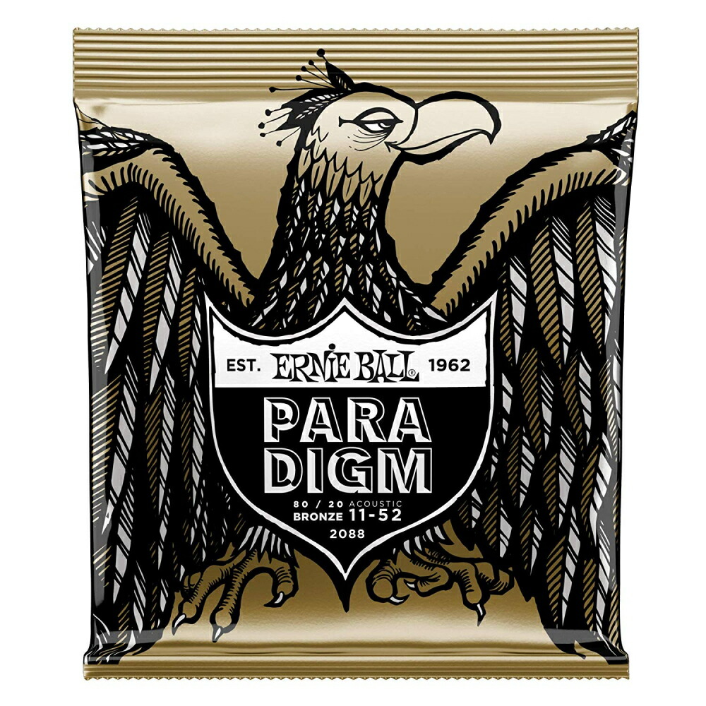 【メール便・代引不可】ERNiE BALL アコースティックギター弦 パラダイム・ライト80/20ブロンズ 2088 Paradigm (11-52)