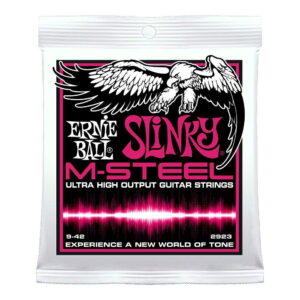*【ERNIE BALL（アーニーボール） エレキギター弦】<br />2923 ギター弦 (09-42) M-STEEL SUPER SLINKY マルエージング・スティール・スーパー・スリンキー
