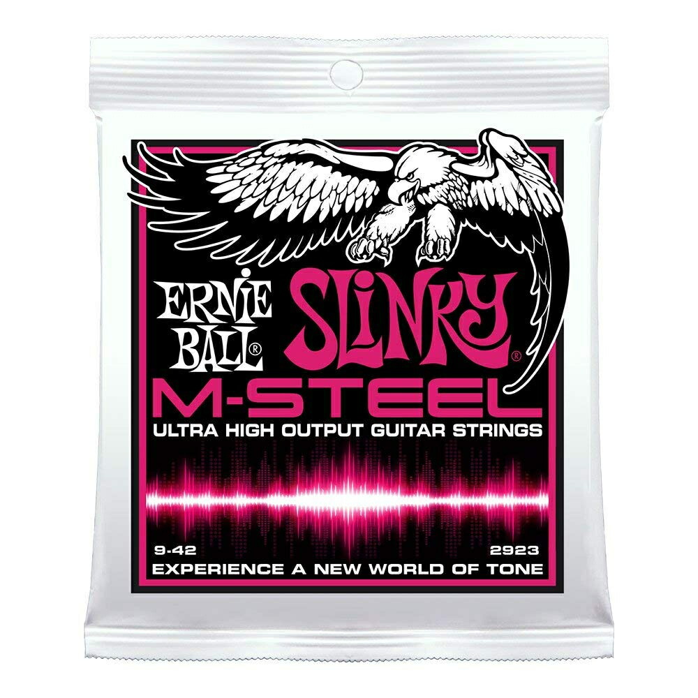 *【ERNIE BALL(アーニーボール) エレキギター弦】<br />2923 ギター弦 (09-42) M-STEEL SUPER SLINKY マルエージング・スティール・スーパー・スリンキー