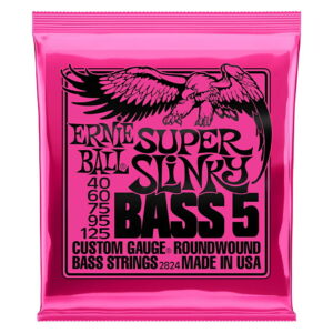 *【ERNIE BALL（アーニーボール） ベース弦】<br />ベース弦 5弦 スーパー (40-125) 2824 Super Slinky Bass 5