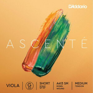 【メール便・送料無料】【D'Addario （ダダリオ）】【ヴィオラ弦】ダダリオ ビオラ弦 Ascente バラ弦 Ascente G線 Short Scale A413 SM Medium Tension