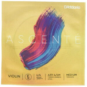 【メール便・送料無料】【D'Addario （ダダリオ）】【バイオリン弦】 バラ弦 Ascente E線 A311 4/4M Medium Tension