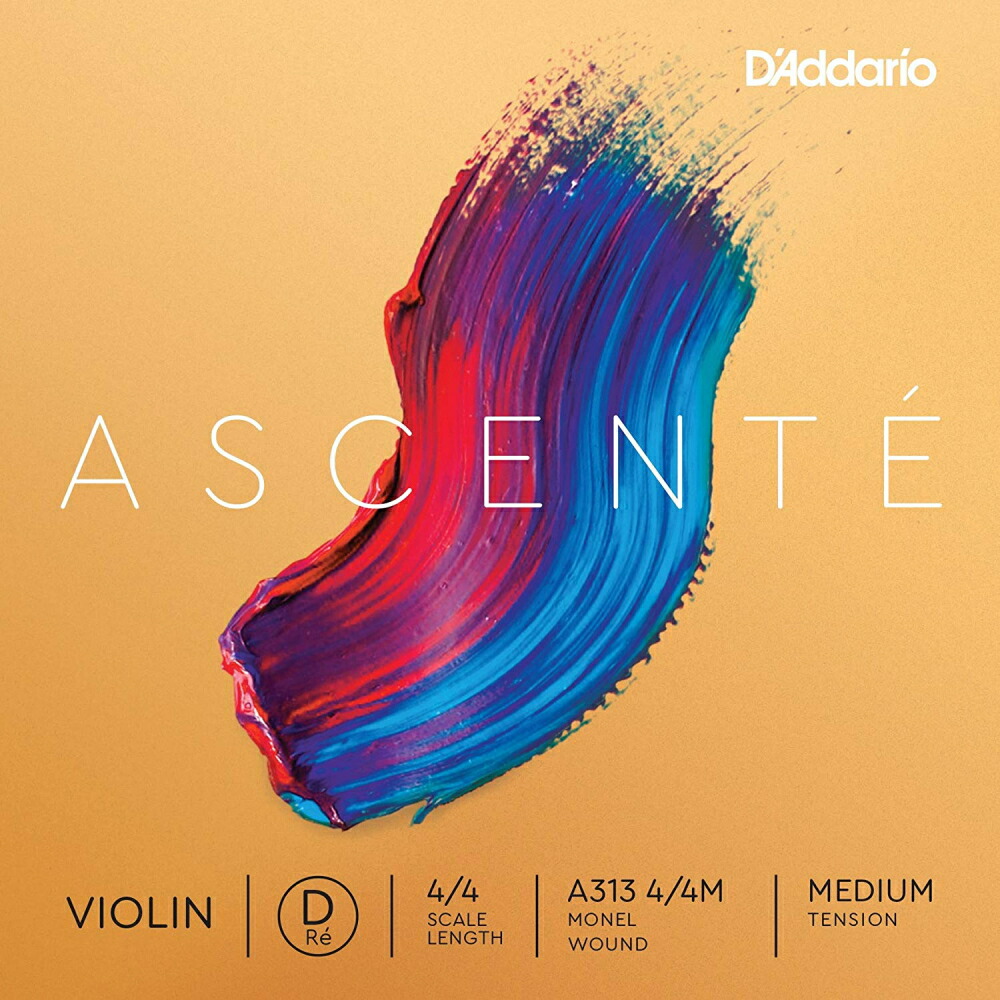 【メール便・送料無料】【D'Addario (ダダリオ)】【バイオリン弦】 バラ弦 Ascente D線 A313 4/4M Medium Tension