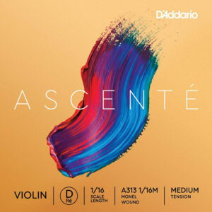 【メール便・送料無料】【D'Addario （ダダリオ）】【バイオリン弦】 バラ弦 Ascente D線 A313 1/16M Medium Tension
