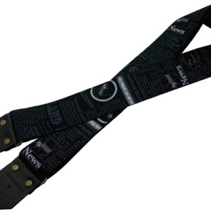 【メール便・送料無料】【Spice Note スパイスノート】 ギターストラップ Printing Fablic Series News Paper ES-PP50NP/BLK