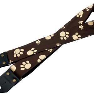 【メール便・送料無料】【Spice Note スパイスノート】 ギターストラップ Printing Fablic Series Foot Prints ES-PP50FP/BRN