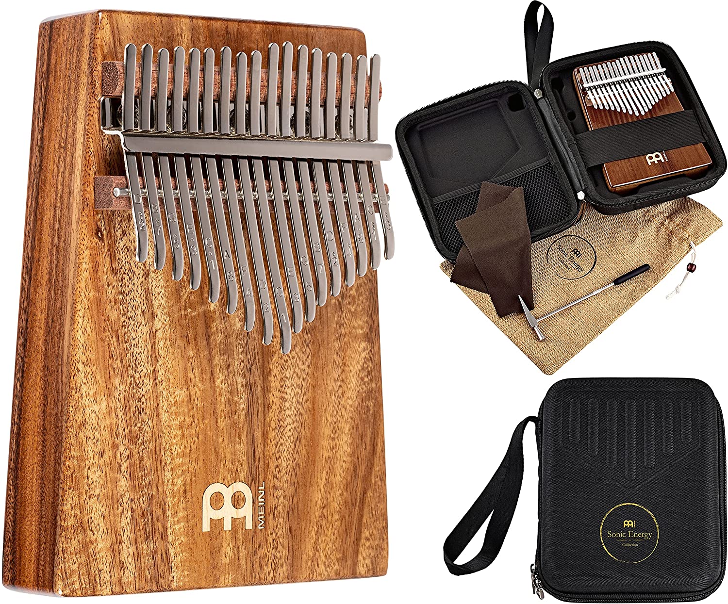 【送料無料】【MEINL(マイネル)】Sonic Energy Collection カリンバ Soundhole Kalimba アカシア 17鍵盤 Cメジャースケール KL1705H (専用ケース/バッグ/クロス/チューニングハンマー付属) - 画像 (3)