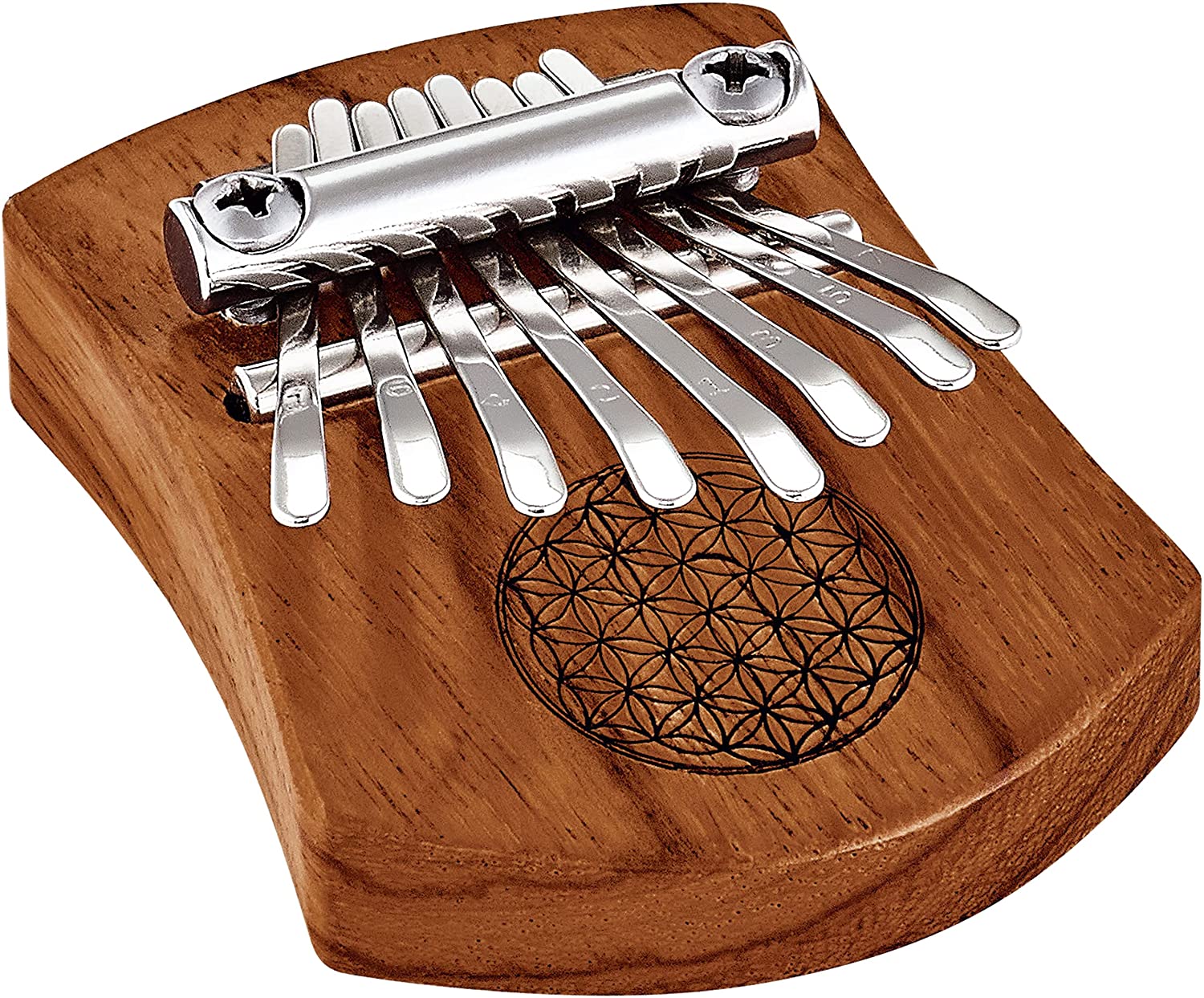 【送料無料】【MEINL(マイネル)】Sonic Energy Collection カリンバ Mini Solid Kalimba ザンビアチーク 8鍵盤 Flower Of Life Symbol KL802FOL