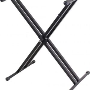 【送料無料】KC キーボードスタンド KBS-D/BK (X型ダブルレッグ 耐荷重量約60kg ブラック)