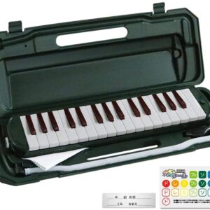 【送料無料】【ドレミファソラシール付き】【鍵盤ハーモニカ】KYORITSU メロディピアノ 32鍵 モスグリーン P3001-32K/MGR