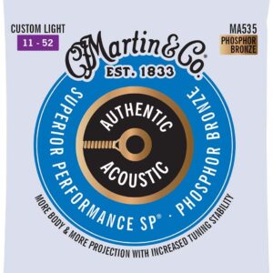 【メール便】MARTIN アコースティックギター弦 AUTHENTIC ACOUSTIC Superior Performance MA535(MA-535) Custom Light .011-.052