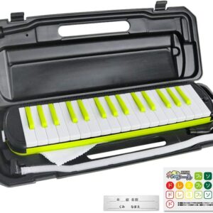 【送料無料】【ドレミファソラシール付き】【鍵盤ハーモニカ】KYORITSU メロディピアノ ネオンライム P3001-32K/NEONLIME