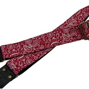 【メール便・送料無料】【Spice Note スパイスノート】 ギターストラップ Printing Fablic Series Paisley ES-PP50PSY/RDW