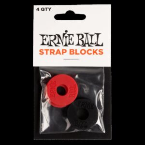 【ERNIEBALL(アーニーボール)】ErnieBall-StrapBlock4P-BK＆RD #4603