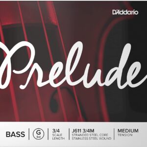 【ゆうパケット・送料無料】【D'Addario （ダダリオ）】ウッドベース(コントラバス)弦 J611 3/4M Prelude Bass Strings / G-stainless steel(1弦)
