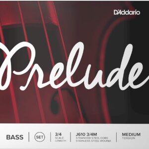 【D'Addario (ダダリオ)】ウッドベース(コントラバス)弦 J610 3/4M Prelude Bass Strings / SET
