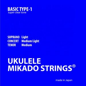 【送料無料・メール便】MIKADO STRINGS[BASIC TYPE-1] ウクレレ弦 ミカドストリングス