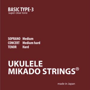 【送料無料・メール便】MIKADO STRINGS[BASIC TYPE-3] ウクレレ弦 ミカドストリングス