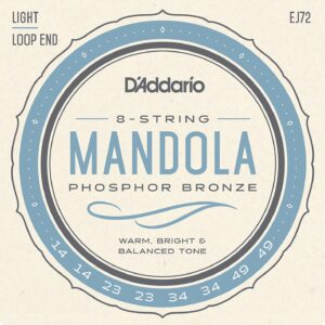 【ゆうパケット・送料無料】【D'Addario （ダダリオ）】【マンドラ弦】フォスファーブロンズ Light .014-.049 EJ72