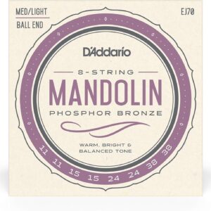 【ゆうパケット・送料無料】【D'Addario （ダダリオ）】【マンドリン弦】フォスファーブロンズ EJ70