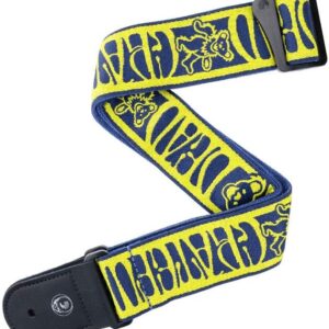 【送料無料】【D'Addario】ギターストラップ Grateful Dead Woven Strap Dancing Bears 50GD02 Yellow/Navy 【国内正規品】ダダリオ