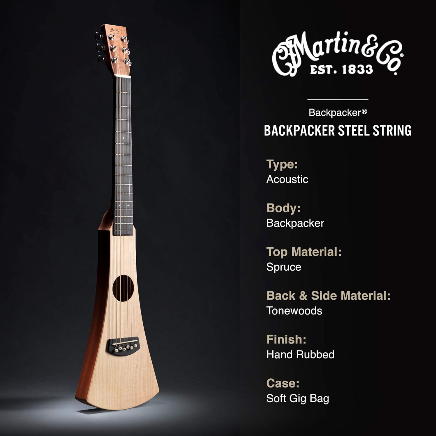 【Martin】【トラベルギター】Backpacker GTR スチール弦仕様 - 画像 (3)