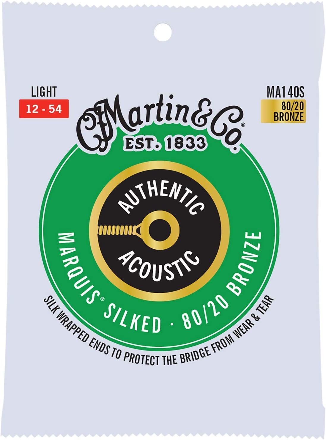 Martin アコースティックギター弦 AUTHENTIC ACOUSTIC Marquis Silked MA140S (MA-140S)Light .012-.054