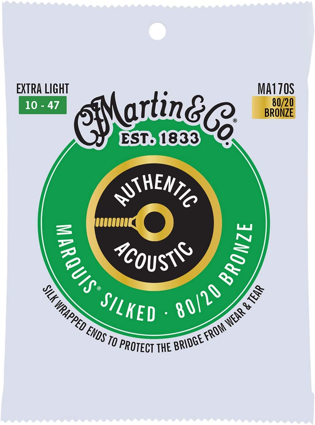 Martin アコースティックギター弦 AUTHENTIC ACOUSTIC Marquis Silked MA170S(MA-170S) Extra Light .010-.047