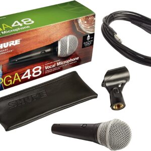 【送料無料】【SHURE（シュア）マイク】<br />ダイナミック ボーカルマイクロホン 1/4インチフォーンケーブル付属 PGA48QTR