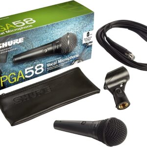 【送料無料】【SHURE（シュア）マイク】<br /> ダイナミック ボーカルマイクロフォン XLRケーブル付属 PGA58-XLR