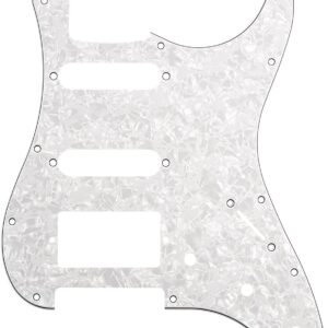 【ゆうパケット・送料無料】【SCUD】【ピックガード】<br />STタイプピックガード SC-P3P-3 STタイプ、SSH パール3P（11穴）