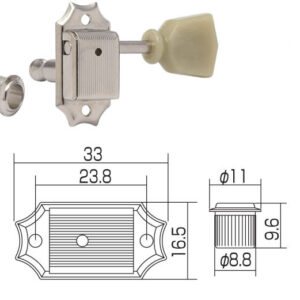 【送料無料】【ギターパーツ】【ペグ・マシンヘッド】【GOTOH】両側タイプ用マシンヘッド　SD90-SL/N_L3+R3_MG　マグナムロック