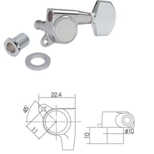 【送料無料】【ギターパーツ】【ペグ・マシンヘッド】　<br />【GOTOH】 アコギ用マシンヘッド　SG381-01/C-L3+R3