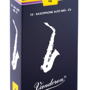 【パッケージを折りたたんでメール便発送】【Vandoren(バンドレン)リード】アルトサックス(A・Sax) トラディショナル 4(SR214)