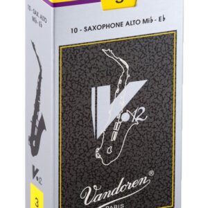 【パッケージを折りたたんでメール便発送】【Vandoren（バンドレン）リード】アルトサックス（Ａ・Ｓａｘ）　Ｖ１２　3（SR613)