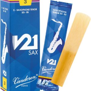【パッケージを折りたたんでメール便発送】【Vandoren(バンドレン)リード】テナーサックス(T.SAX)リード V21 硬さ : 3 (5枚入り) SR823