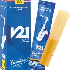 【パッケージを折りたたんでメール便発送】【Vandoren(バンドレン)リード】テナーサックス(T.SAX)リード V21 硬さ : 3.5 (5枚入り) SR8235