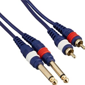 TRUE DYNA トゥルーダイナ オーディオ変換用 ラインケーブル TD-20PRC (2m Phone×2/RCA×2)