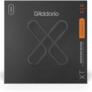 【ゆうパケット・送料無料】D'Addario ダダリオ アコースティックギター弦 XT コーティング弦 フォスファーブロンズ Extra Light .010-.047 XTAPB1047-3P 3set入りパック