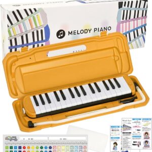 【送料無料】【ドレミファソラシール付き】【鍵盤ハーモニカ】KYORITSU メロディピアノ 32鍵  P3001-32K/マスタード